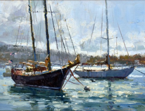 Jim Wodark: Newport, Rhode Island Harbor with Boats